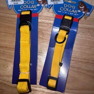 Bundle of 2 Yellow Dog Collars